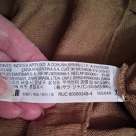 Zara Khaki Long Sleeve Tee - Picture 10 of 12